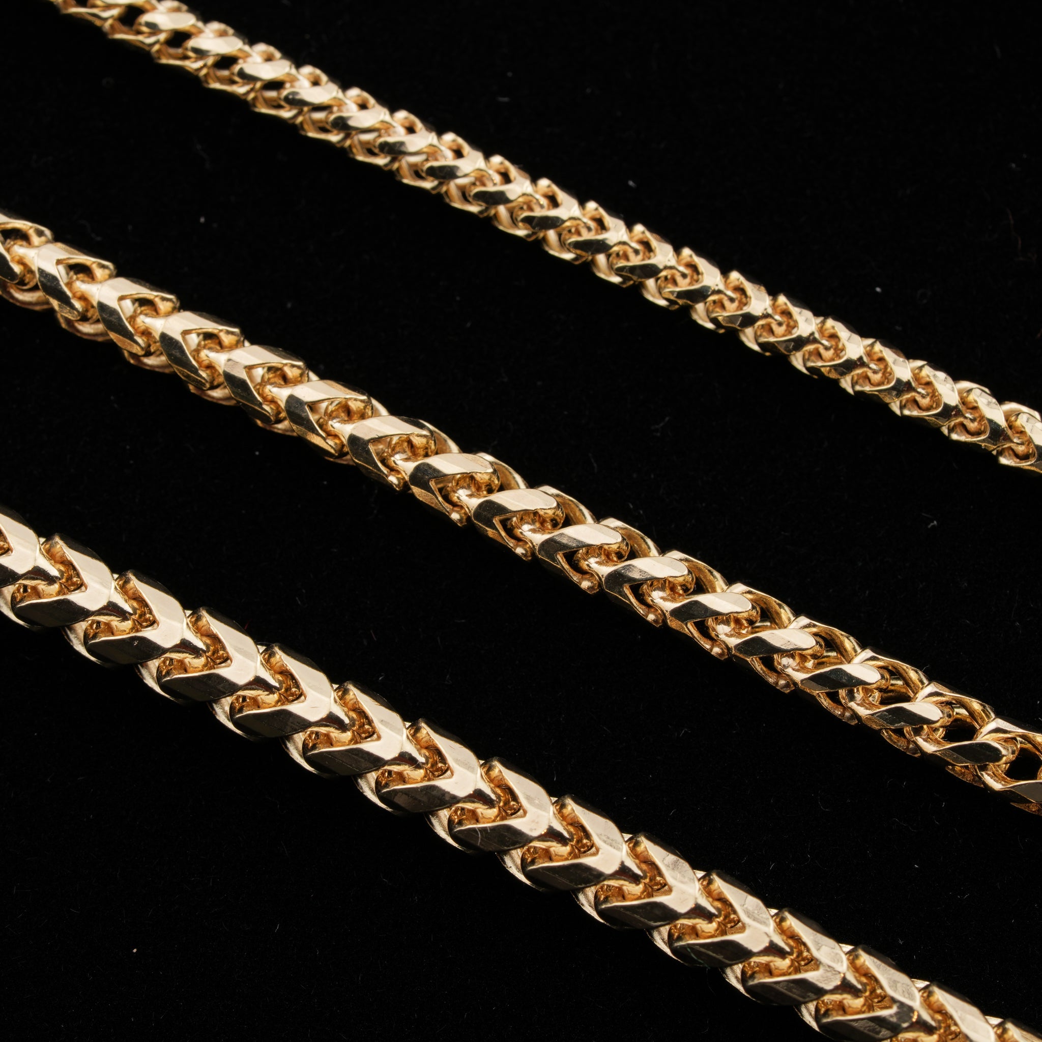 Solid gold franco chains